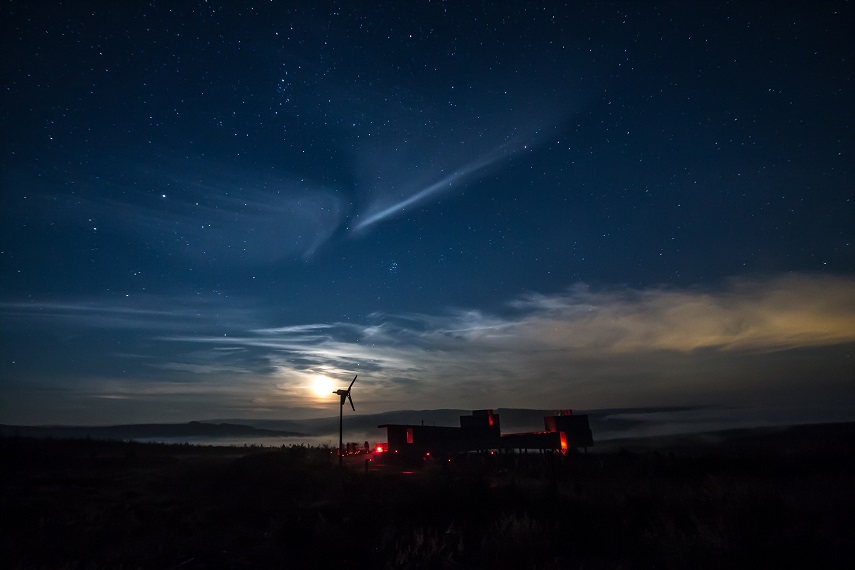 Night sky and moon