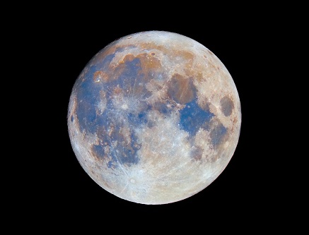 Full moon with colours