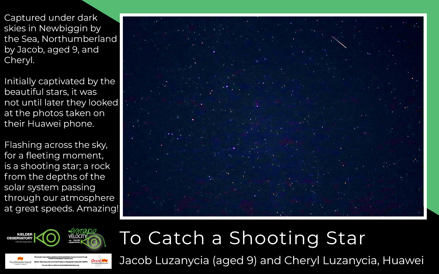 Jacob and Cheryl Luzanycia, To Catch a Shooting Star  